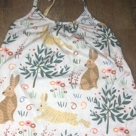 Summer girl jumpsuit backless harem strap romper, bunny size 7Y - Picture 2 of 3